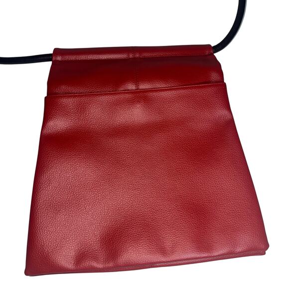 BOCCI + BII Red Leather Minimalist Crossbody Bag Slim Modern Pouch
Chic, Boho - Picture 3 of 10